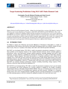 Target Scattering Predictions Using MAVART Finite Element Code