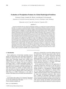 Evaluation of Precipitation Products for Global Hydrological Prediction