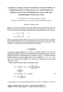 Numerical simulation of particle trajectories in inhomogeneous