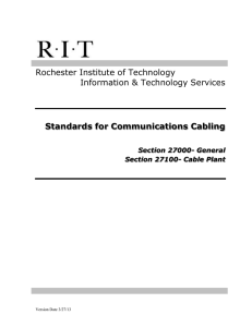 Communications Cabling Guidelines (rev. 0.0 dated 03/27/2013)