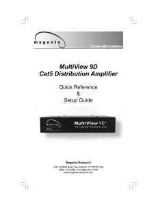 MultiView 9D Cat5 Distribution Amplifier