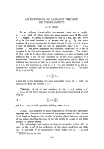 AN EXTENSION OF LANDAU`S THEOREM ON TOURNAMENTS