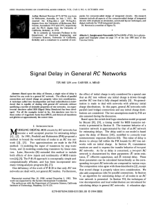 Signal Delay in General RC Networks