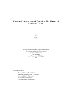 Electrical Networks and Electrical Lie Theory of Classical Types