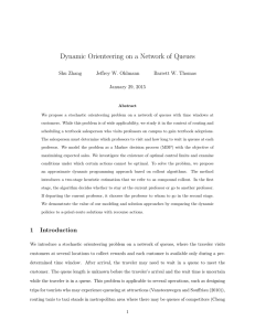 Dynamic Orienteering on a Network of Queues