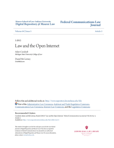 Law and the Open Internet