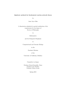 Algebraic methods for biochemical reaction network theory by Anne