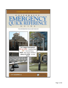 University Emergency Quick Reference Guide