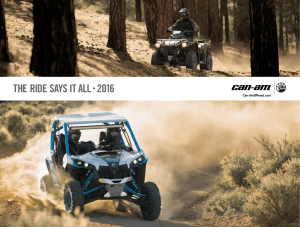 THE RIDE SAYS IT ALL ∙ 2016 - Can-Am