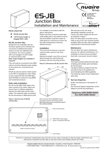 ES-JB Junction Box Installation Guide