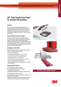 3M™ Solar Acrylic Foam Tapes for Junction Box Bonding