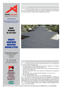 NuRAPLy NuRATheRm INSuLATINg RooFINg SySTem