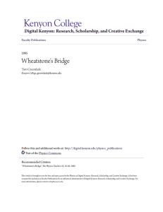 Wheatstone`s Bridge - Digital Kenyon