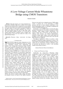 A Low-Voltage Current-Mode Wheatstone Bridge using CMOS