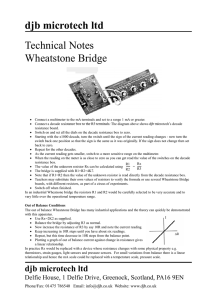 djb microtech ltd Technical Notes Wheatstone Bridge
