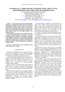 control of a three-phase inverter, with a delta-wye