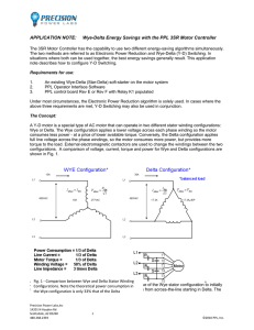 APPLICATION NOTE: Wye-Delta Energy Savings with