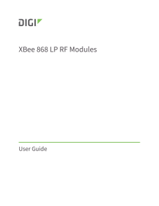 XBee 865/868 LP RF Modules User Guide