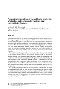 Numerical simulation of the cathodic protection of