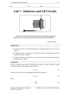 Lab 7 - Inductors and LR Circuits