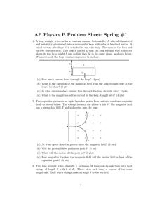 AP Physics B Problem Sheet: Spring #1