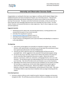 Internship and Observation Success Guide