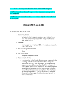 Magnificent magnets Lesson Plan
