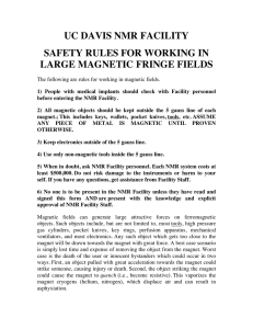 uc davis nmr facility safety rules for working in large magnetic fringe