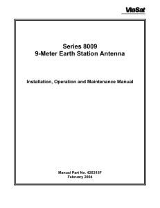 Series 8009 9-Meter Earth Station Antenna