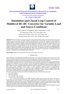 Simulation and Closed Loop Control of Multilevel DC