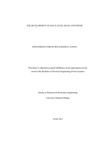 THE DEVELOPMENT OF MULTI LEVEL BUCK CONVERTER