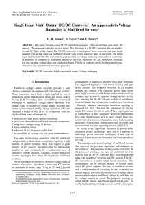 Single Input Multi Output DC/DC Converter: An Approach to