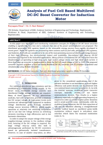 Analysis of Fuel Cell Based Multilevel DC