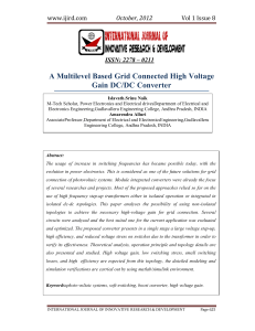 A Multilevel Based Grid Connected High Voltage Gain DC/DC