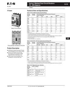12-79 Series C Molded Case Circuit Breakers 12 10 – 225