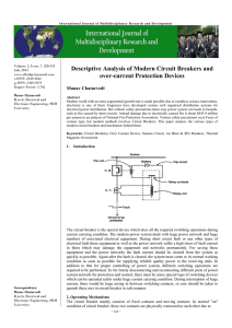 Descriptive Analysis of Modern Circuit Breakers and over