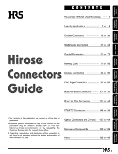 Hirose Connectors Guide Hirose Connectors Guide Hirose