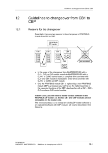 12 Guidelines to changeover from CB1 to CBP