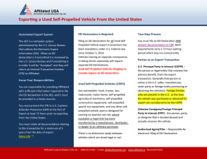 Exporting a Used Self-Propelled Vehicle