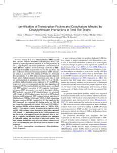 Identification of Transcription Factors and Coactivators Affected by