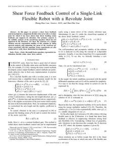 Shear Force Feedback Control of a Single