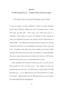 Appendix I The 2007 Household Surveys: Sampling Methods and