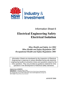 EES-Information Sheet 6: Electrical Isolation
