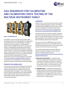 Gas sequences for calibration and calibration check