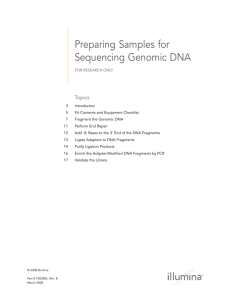 Preparing Samples for Sequencing Genomic DNA