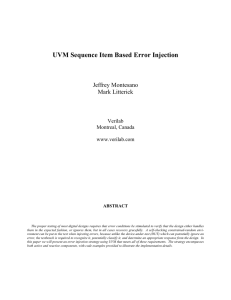 UVM Sequence Item Based Error Injection