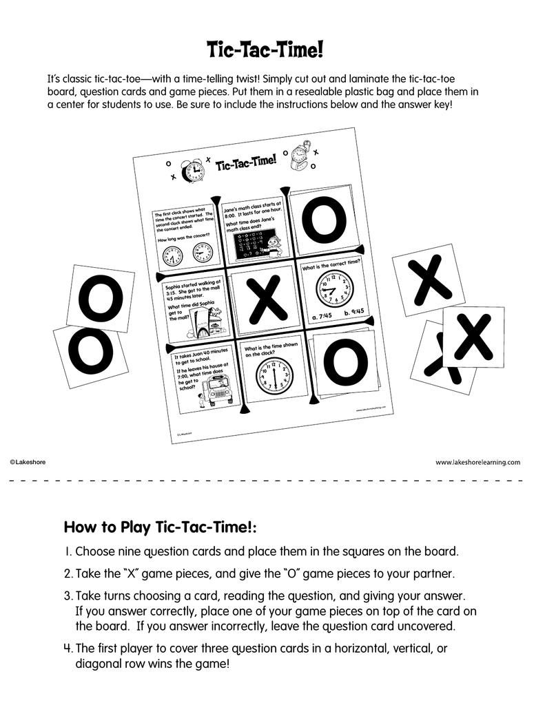 Tic-Tac-Toe Game at Lakeshore Learning