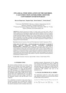 fpga real-time simulation of the squirrel cage induction generators