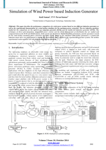 Simulation of Wind Power based Induction Generator