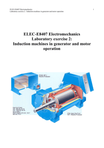 Laboratory exercise on induction machine